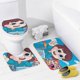 thumbnail image 4 of ¡Vamos, Mandy!-theme 4-Piece Shower Curtain Set with Rugs, Waterproof Bathroom Decor Set Includes Bath Mat, U-Shaped Rug, Toilet Lid Cover and Curtain with Hooks, 4 of 6