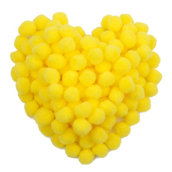 Pompones MORFEN 25 mm Amarillos – 150 piezas – Manualidades