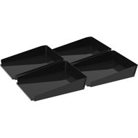 Bandeja Para Cartas Storex Modern Gloss Negra 25X31X7 Cm Paquete De 4