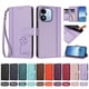 thumbnail image 4 of Funda Cartera Trébol para Xiaomi Redmi Note 17 4G con Ranuras Tarjetas y Carga Inalámbrica Morado claro, 4 of 6