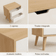 thumbnail image 3 of Velador 2 niveles cajones Homer Design 50x40x45 madera #3, 3 of 3