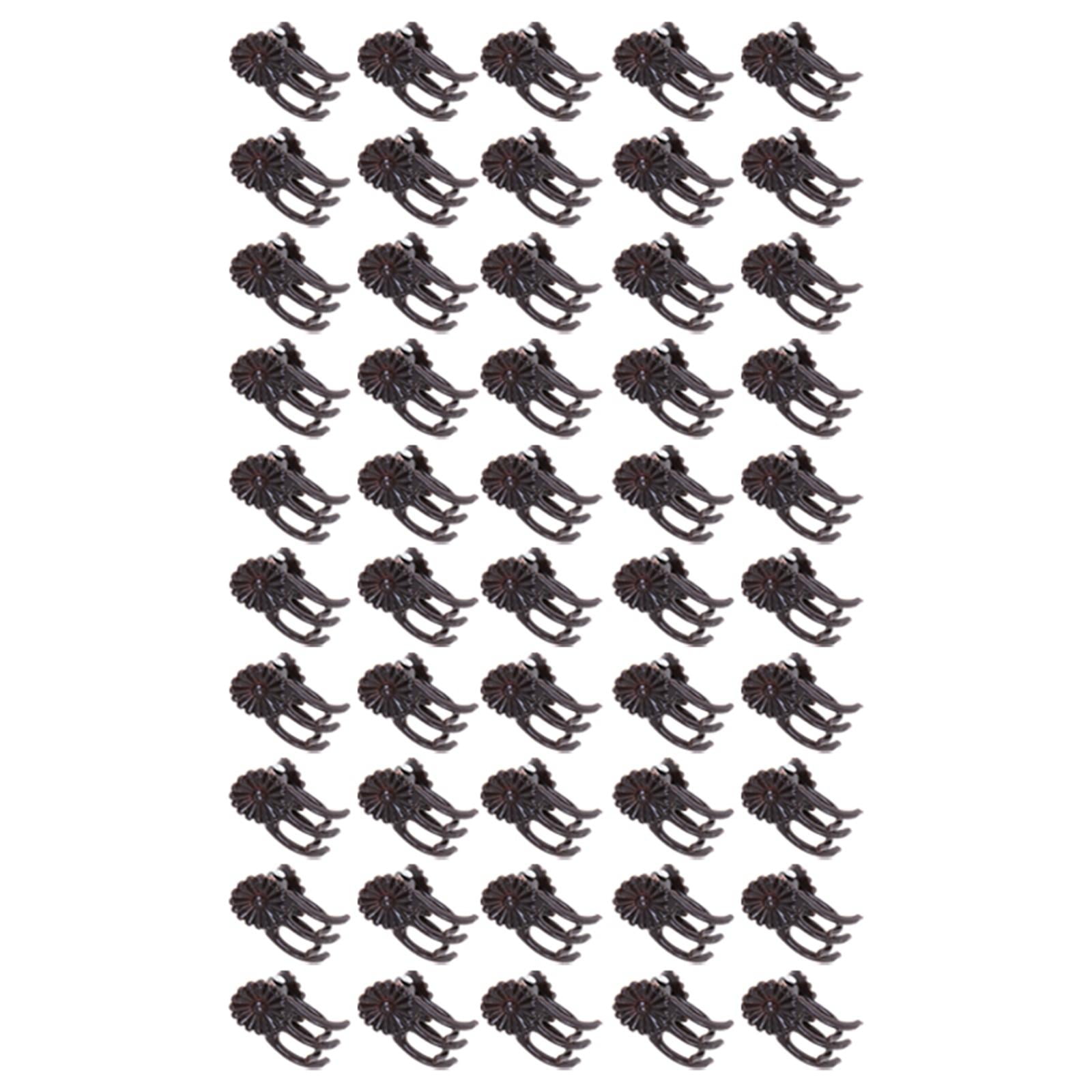 Ioensy - 50 Clips De Plástico Para Orquídeas, Clips De Jardín Para Soporte De Orquídeas De Jardín, Color Marrón
