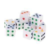Magideal - 10 Uds. De Dados Acrílicos De 6 Caras, Juguetes De Entretenimiento Para Juegos De Adultos Para Tablero De