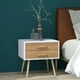 thumbnail image 3 of Velador Dormitorio Alba 2 Cajones Blanco Madera, 3 of 3