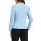 thumbnail image 3 of INSPIRE CHIC Blazers para Mujeres Regreso a Clases Conjunto de Maestra Casual de Negocios Chaqueta de Trabajo de Oficina con un Botón Frontal de Manga Larga con Hombreras S Azul Cielo, 3 of 6