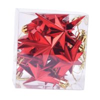 Magideal - Colgante De Estrella De Árbol De Navidad, Decoración De Árbol De Navidad, Manualidades, Suministros De Fiesta, Adorno De Estrella Para Fiesta Temática Rojo