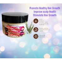 Organic Hair Solution - Pomada Orgánica Para Fortalecer El Cabello Con Romero Y Menta, Grasa Para Cabello Grueso, Liso, Rizado, Ondulado, Fino, Mujeres, Hombres, Niños (4 Oz)