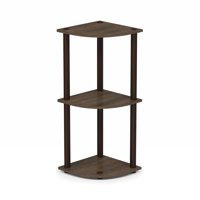 Estante De Esquina Furinno Turn-N-Tube De Madera De Nogal De 3 Niveles