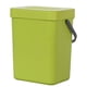 thumbnail image 1 of Bote de basura de pared EKO Puro de 5 l/1.32 galones con tapa verde, 1 of 7