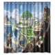 thumbnail image 1 of Cortina de ducha de arte digital "Realm of Fantasy World" con ganchos, tamaño 66 x 72 pulgadas, 1 of 3