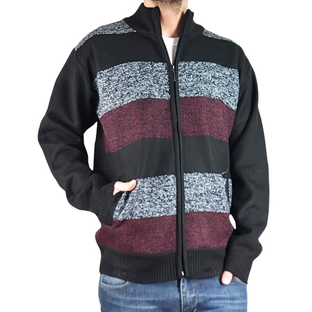 Chaleco Sweater Hombre Frisado Cuello Alto Cierre Completo 2115