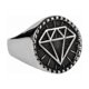 thumbnail image 1 of Anillo Silver Diamante Sello Hombre Moda Masculina, 1 of 3