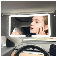 Genérico - Espejo Led Para Auto Visera 3 Modos De Luz Carga Usb