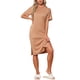 thumbnail image 1 of INSPIRE CHIC Camisón Midi de Manga Corta para Mujer con Abertura Lateral Casual Vestido de Descanso Tipo Camiseta M Café, 1 of 6