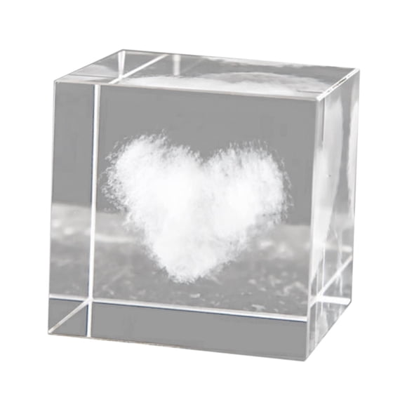 3D Crystal Cube Crafts Weather Sign Cube Para El Día De San Valentín Decoración Corazón
