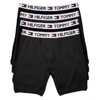 Calzoncillo Bóxer Tommy Hilfiger Con 4 Bolsillos Para Hombre, Color Negro, Tamaño Pequeño