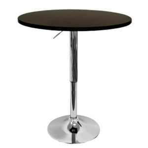 Artihogar - Mesa De Bar Altura Regulable 60Cm Diámetro Negra