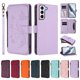 thumbnail image 3 of Funda Cartera Mariposa para [Samsung Galaxy S21 Plus] con Soporte y Cremallera Morado claro, 3 of 6