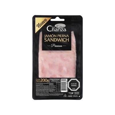 Jamón Pierna Sandwich Tradicional 200 G La Crianza