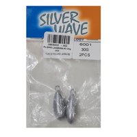 Silver Wave - Plomo De Pesca Forma Lagrima 30 Grs 2 Unidades