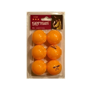 Set 6 Pelotas Ping Pong 3 Estrellas Sensei® - Tenis De Mesa