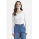 thumbnail image 1 of Polera Mujer Jacquard Recogido Blanco, 1 of 4