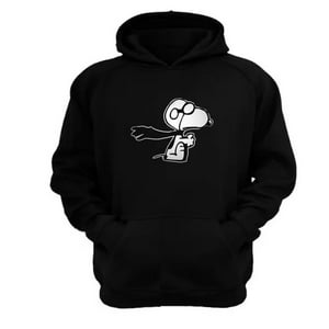 Genérico - Polerón Canguro Snoopy Negro Talla Xl Unisex