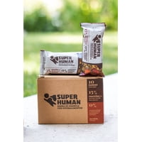 Caja 10 Unidades Barra De Proteína Super Human Sabor Berry Original