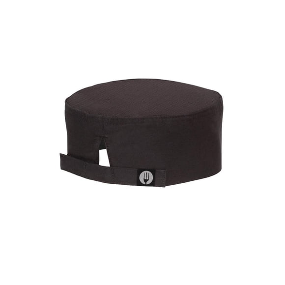 Gorro de Chef Unisex de Chef Works, Negro, Talla Pequeña/Mediana
