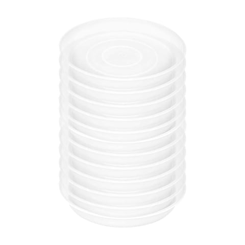 Magideal - 12 Platillos Redondos Resistentes De 11,81 Pulgadas Para Plantas, Prácticos Y De Uso Doméstico, Bandejas De Goteo Para Plantas De Interior Y Exterior. Transparente