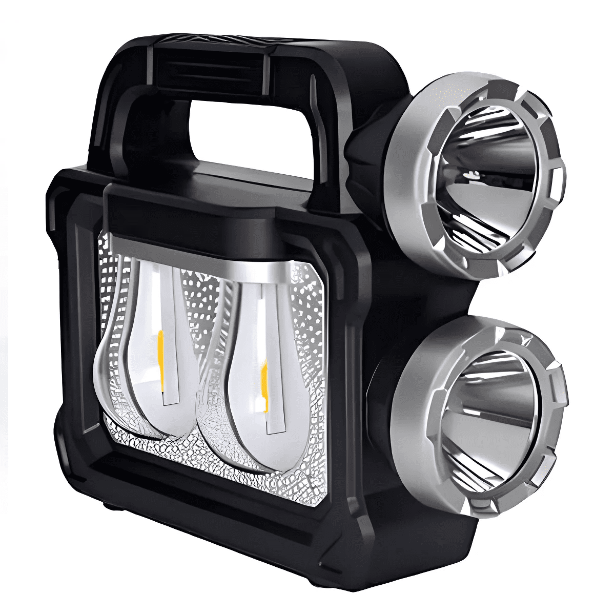 Genérico - Linterna Led Recargable Solar Usb Cazador Potente 7718 Negro Blanco