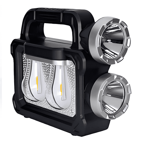 Genérico - Linterna Led Recargable Solar Usb Cazador Potente 7718 Negro Blanco