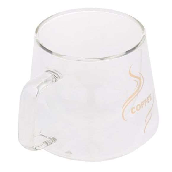 Vasos de café de doble pared Café espresso Taza de café transparente con etiquetas