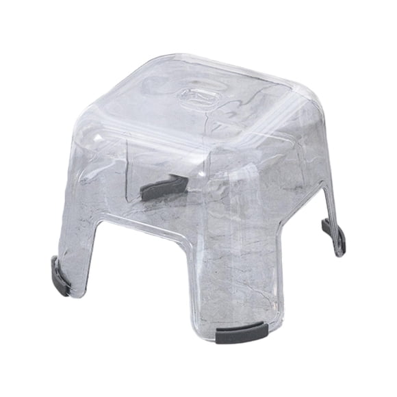 Taburete Versátil Con Escalón, Taburete Ligero Y Resistente Para Apartamento, Dormitorio, Baño, Transparente