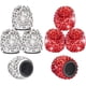 thumbnail image 1 of Tapones de válvula Bling Valve Steam, paquete de 8 tapones de válvula para neumáticos de coche con cristales de imitación, blancos y rojos, universales, a prueba de polvo, para coches, camiones, bicic, 1 of 7