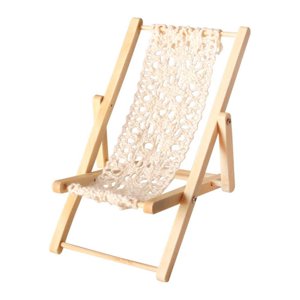 Bothyi - Casa De Muñecas Lounge Chair 1:12 Ornament Gifts Photo Props Silla De Cubierta Simulada