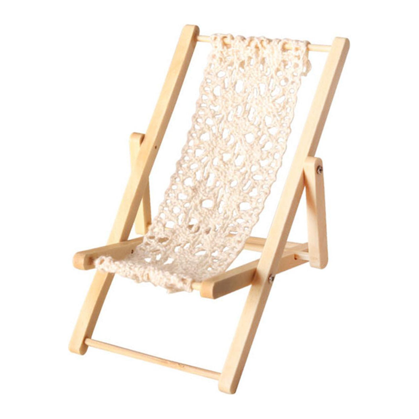 Bothyi - Casa De Muñecas Lounge Chair 1:12 Ornament Gifts Photo Props Silla De Cubierta Simulada