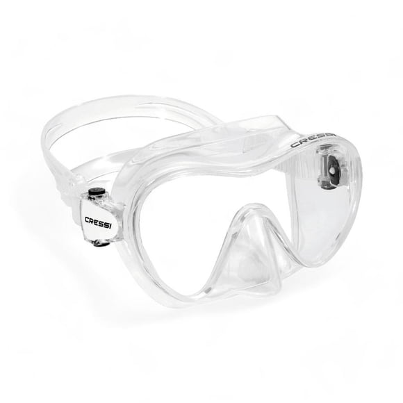 Mascara Buceo Cressi F1 Sin Marco Blanco/Transparente
