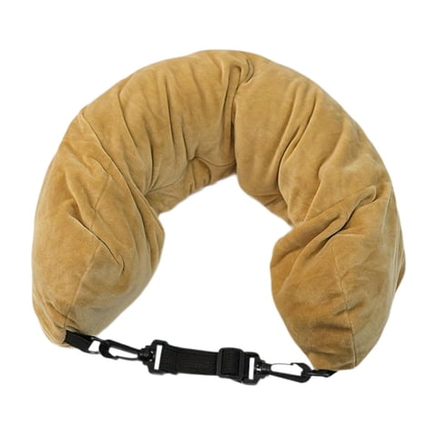 Bothyi - Almohada De Cuello Rellenable Para Viaje, Reposacabezas De Viaje Suave, Almohada De Viaje Rellenable, Color Caqui