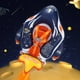 thumbnail image 2 of Swimbobo para bebé, sin flotador, con toldo, azul espacial, 2 of 3