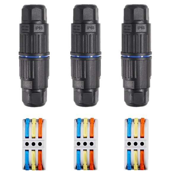 Conector eléctrico impermeable MELIFE, 3 piezas, IP68