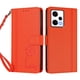 thumbnail image 3 of Funda Cartera Trébol para Xiaomi Redmi Note 12 Pro 5G con Ranuras Tarjetas y Carga Inalámbrica Naranja, 3 of 6