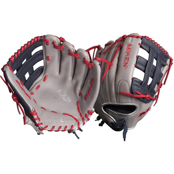Guante de Softball Miken 36 cm RHT (mano derecha) Gris/Azul Marino/Rojo