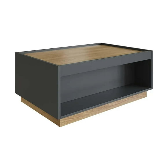 Mesa De Centro Bari Con Gaveta Grafito Miel