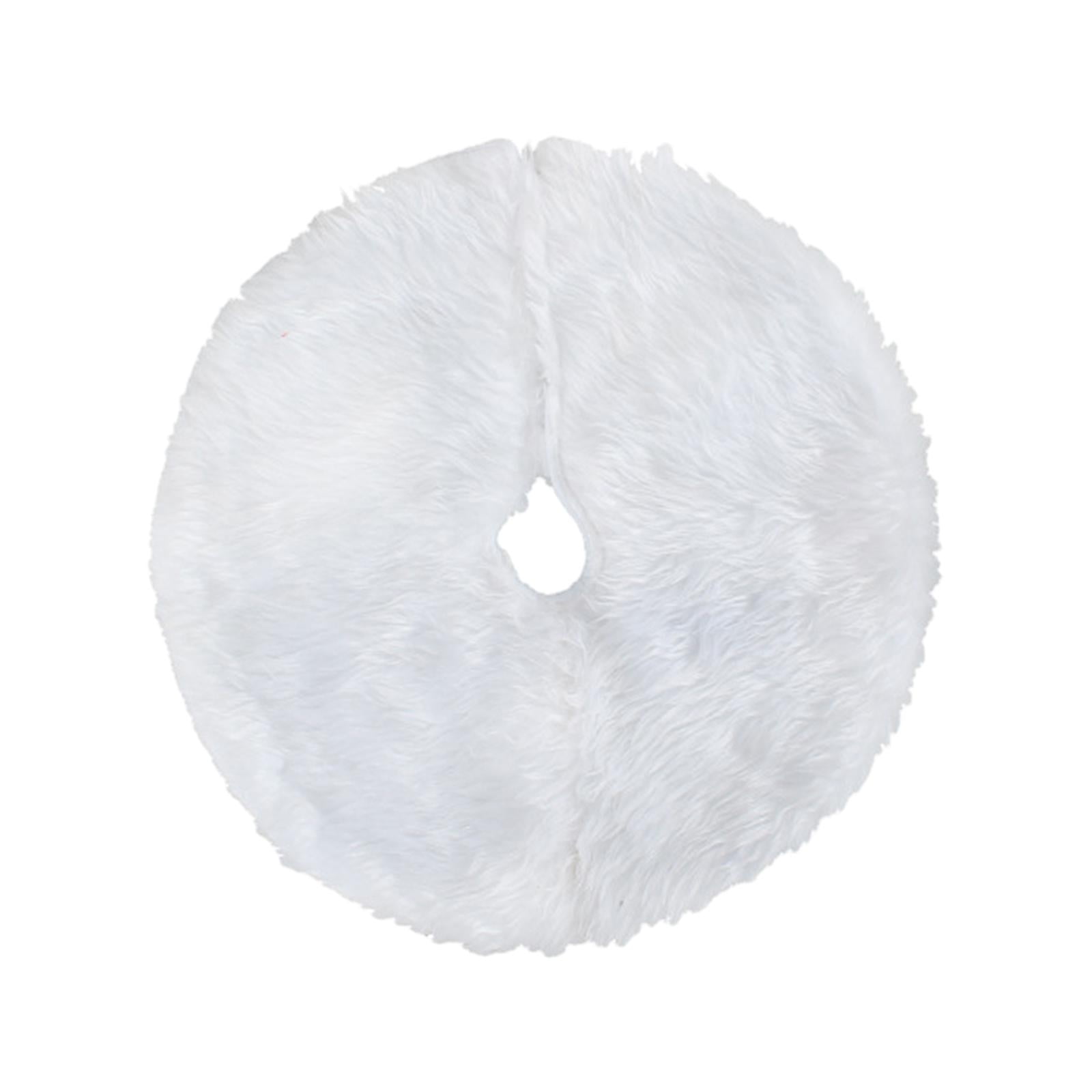 Magideal - Falda De Árbol De Navidad, Falda De Árbol De Navidad, Alfombra Decorativa Duradera De Felpa, Alfombra Para Sala De Estar, Porche, Exterior E Interior Blanco