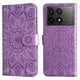 thumbnail image 1 of Funda tipo cartera FOXDOCK para Xiaomi Poco F6 Pro , diseño girasol en relieve, cuero PU, cierre magnético, soporte y tarjetero, 1 of 5