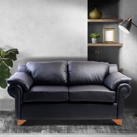 Muebles New - Sofa Dos Cuerpos Negro Grecia