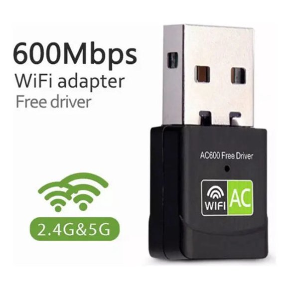 Adaptador Receptor Antena Wifi Ac Doble Banda Dual 2.4y5ghz