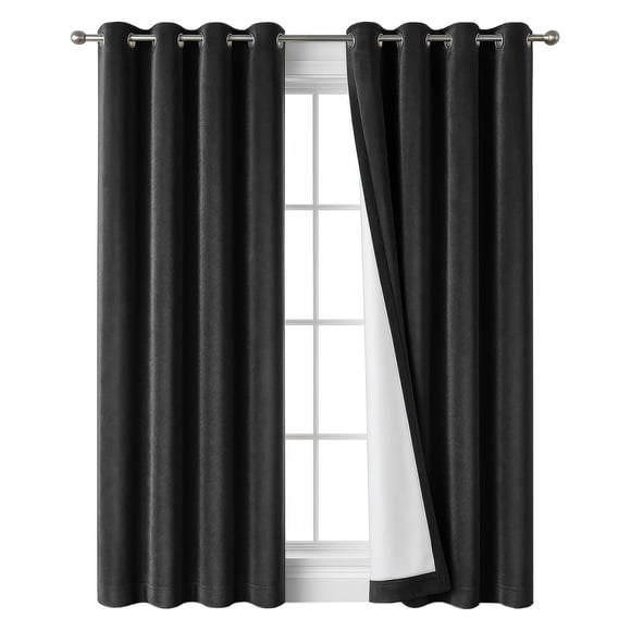 CORTINA BLACKOUT 100% 140x230CM TEXTURA TERCIOPELO negro