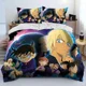 thumbnail image 1 of Detective Conan Cartoon Bedding Set Duvet Cover Bed Set Quilt Cover Pillowcase Comforter Boys Adult Bed Sheets, 1 of 5